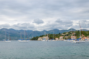 Fototapeta premium Sailing in Croatia on the adriatic see.