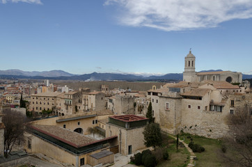 Fototapeta premium View of Girona Old Town, Spain
