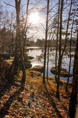 Wasser See im Gegenlicht