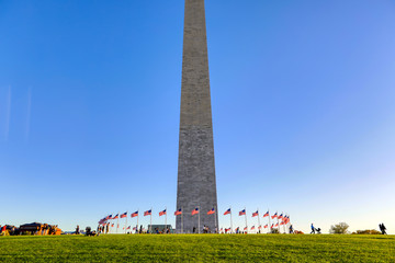 The Washington Monument on the National Mall in Washington, DC.