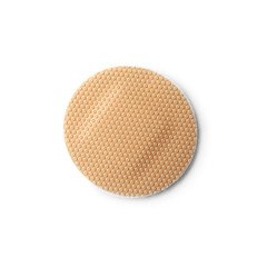 Medical sticking plaster isolated on white. First aid item