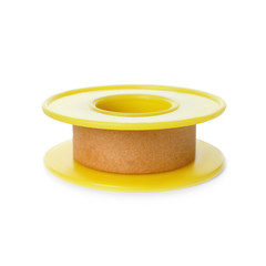 Medical sticking plaster roll isolated on white