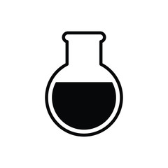 test-tube icon black vector sign