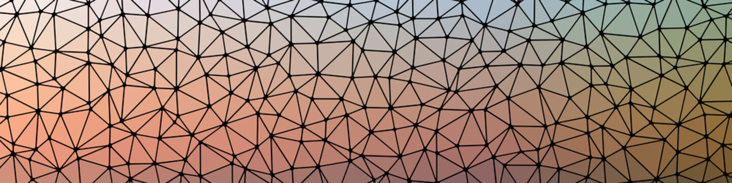 Abstract Low Polygon gradient Generative Art background illustration