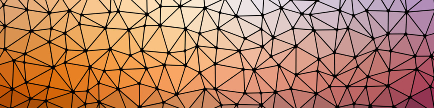 Abstract Low Polygon gradient Generative Art background illustration