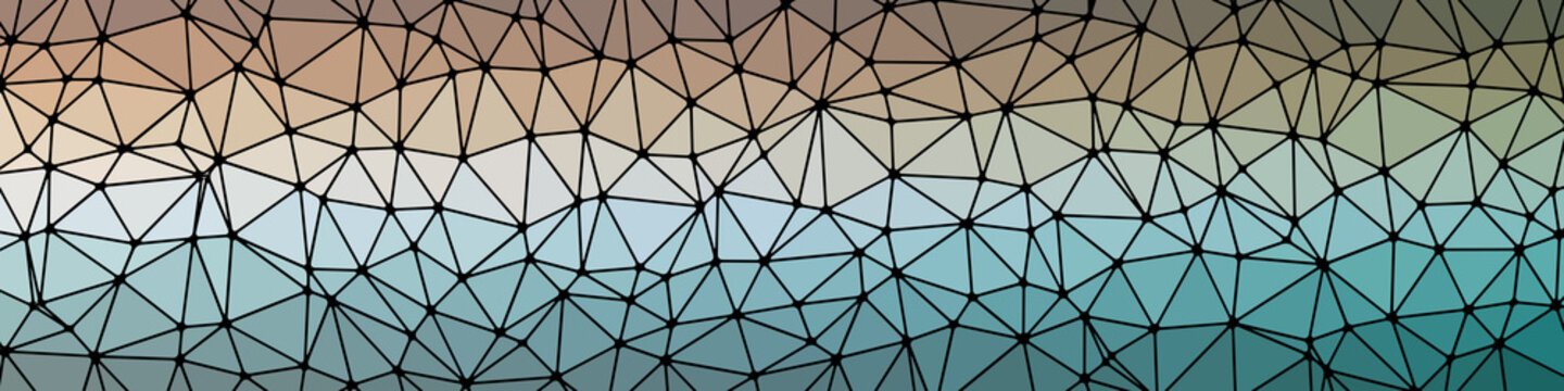 Abstract Low Polygon gradient Generative Art background illustration