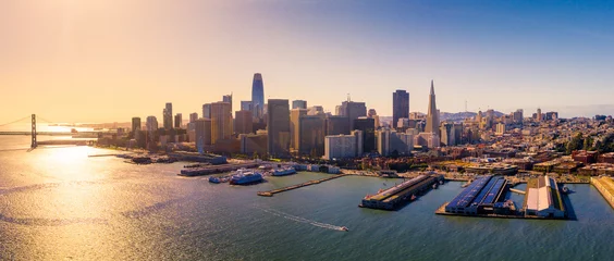 Rolgordijnen View of San Francisco Skyline from the Bay © heyengel
