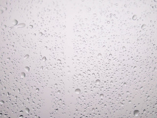 water drops on glass background.rain in the city.