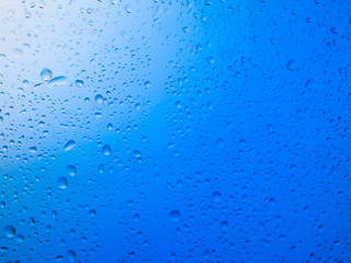 water drops on glass background.water background.
