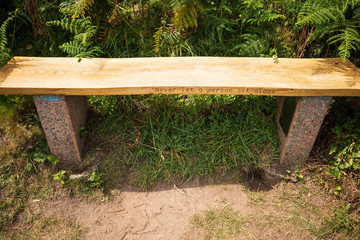 Rest bench with a nice saying