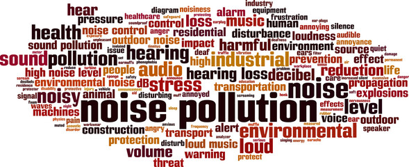 Noise pollution word cloud