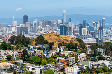 Naklejka premium San Francisco cityscape and skyline