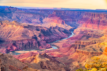 Beautiful Landscape of Grand Canyon from Desert View Point with the Colorado River, Arizona, United...