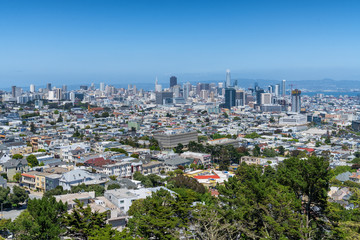 Naklejka premium San Francisco cityscape and skyline
