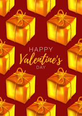 Valentine day love beautiful. Spesial brochure with hearts. Gift poster card. Sale banner background for romantic day.