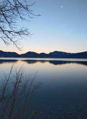 a sunny winter day at Walchensee