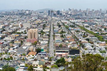 Naklejka premium San Francisco cityscape and skyline