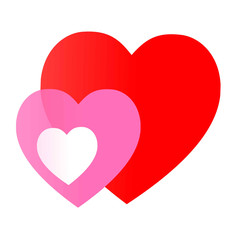 Valentine's Day. Colorful,multicolored  hearts. Vector illustration. Abstract. Love