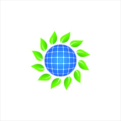 Solar Green Energy Logo Design Concept