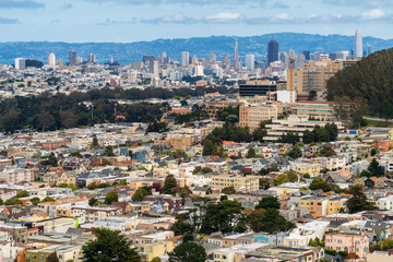Naklejka premium San Francisco cityscape and skyline