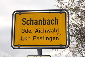Schanbach Ortsschild