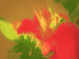 Obraz premium Abstract Lily Background Illustration