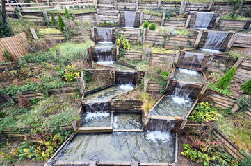 Artificial waterfall in Nakkastepe public garden