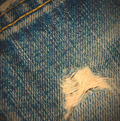 frayed blue jeans