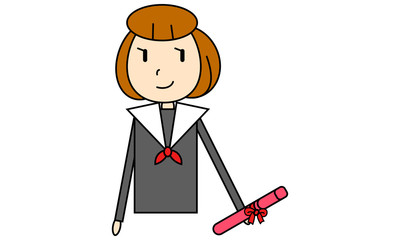 卒業式女の子パターン