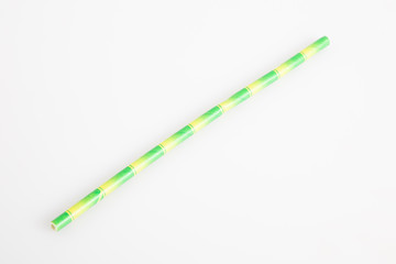 green colored paper straws isolated top view coloured tube drink pipe for juice and water eco-friendly for restaurant