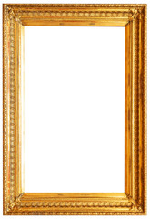 Picture frame isolated interior vintage art gold baguette