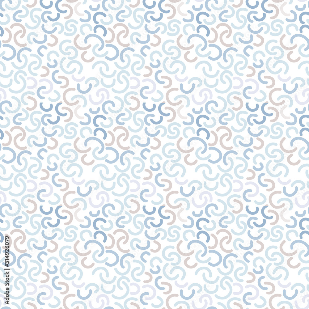 Poster abstract seamless pattern of sticks and arcs. simple geometric shapes randomly arranged on canvas.