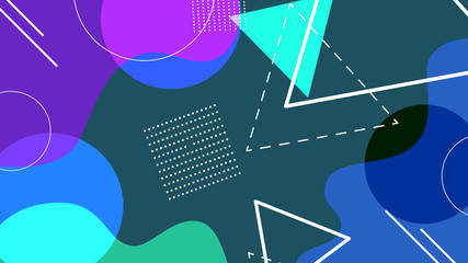 Geometric shapes and figures on colorful background. Use for modern design, cover, template, decorated, brochure, flyer.