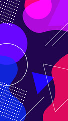 Geometric shapes and figures on colorful background. Use for modern design, cover, template, decorated, brochure, flyer.