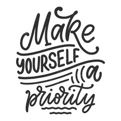 Abstract lettering about sport and fitness for poster or print design. Healthy lifestyle. Modern calligraphy for business success concept. Handwritten letters. Typography funny quote. Vector