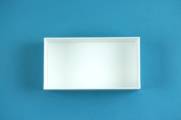 empty white box, top view