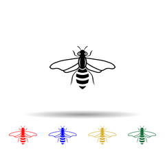 wasp multi color style icon. Simple glyph, flat vector of beekeeping icons for ui and ux, website or mobile application