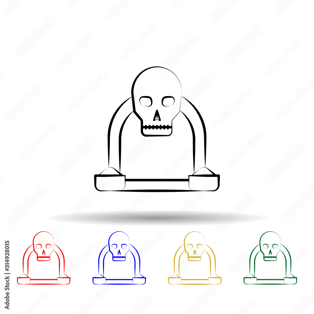 Aufkleber altar multi color style icon. simple thin line, outline vector of dia de muertos icons for ui and ux