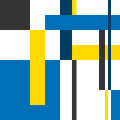 Fototapeta premium Color block abstract geometric pattern. Composition 13