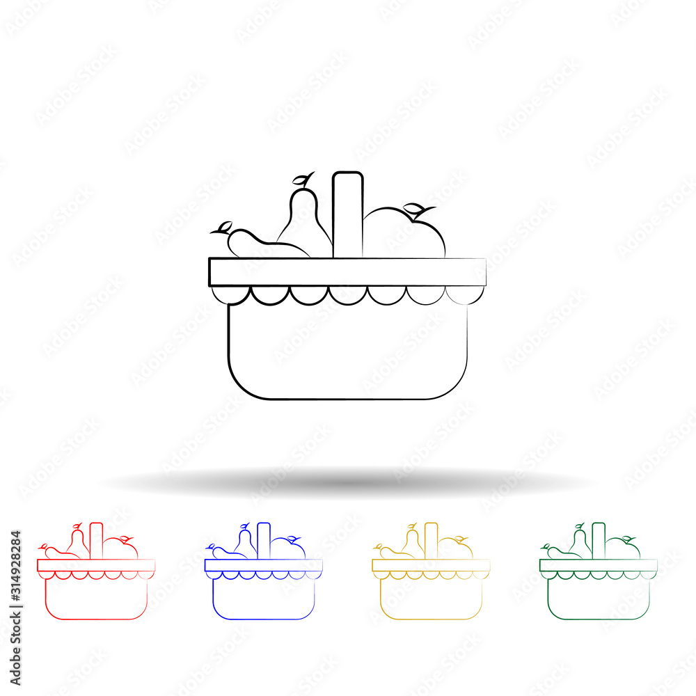 Aufkleber fruit multi color style icon. simple thin line, outline vector of dia de muertos icons for ui and ux