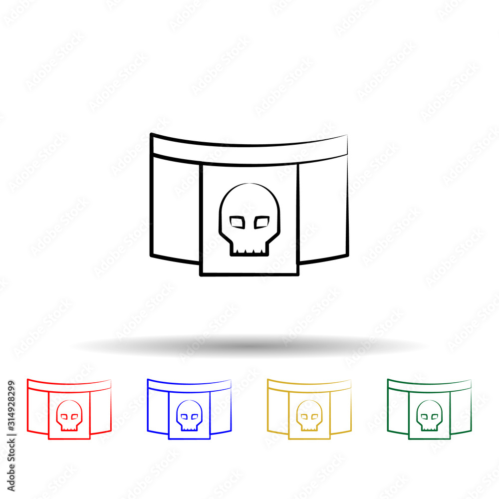 Poster garland multi color style icon. simple thin line, outline vector of dia de muertos icons for ui and 