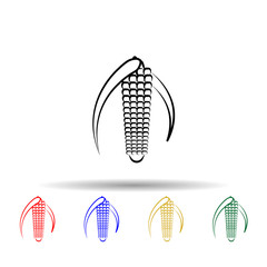 Corn multi color style icon. Simple thin line, outline vector of dia de muertos icons for ui and ux, website or mobile application