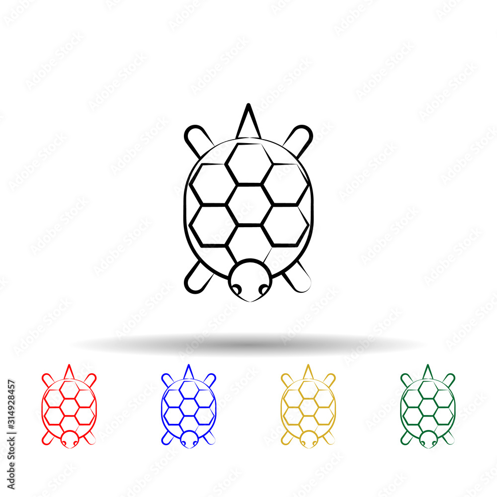 Poster ocarina multi color style icon. simple thin line, outline vector of dia de muertos icons for ui and 