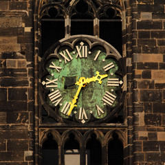 Clock at Magdeburg Cathedral St. Mauritius in Germany.