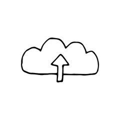 Single element of wi-fi and transmission in doodle business set. Hand drawn vector illustration for cards, posters, stickers and professional design.