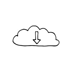 Single element of wi-fi and transmission in doodle business set. Hand drawn vector illustration for cards, posters, stickers and professional design.