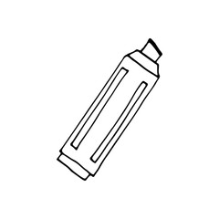 Single element of marker in doodle business set. Hand drawn vector illustration for cards, posters, stickers and professional design.