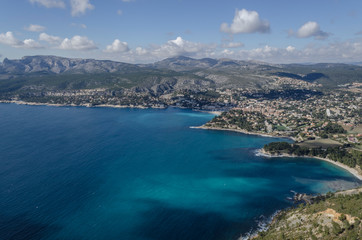 Fototapeta na wymiar Panoramic view from Cassis Lookout South of France