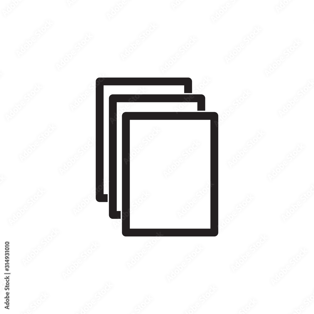 Poster dataset icon, multi temporal data and data time series icon. black vector