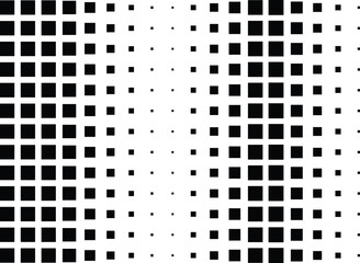 Abstract halftone dotted background. Monochrome pattern with square.  Vector modern futuristic texture for posters, sites, cover, business cards, postcards, interior design, labels and stickers.